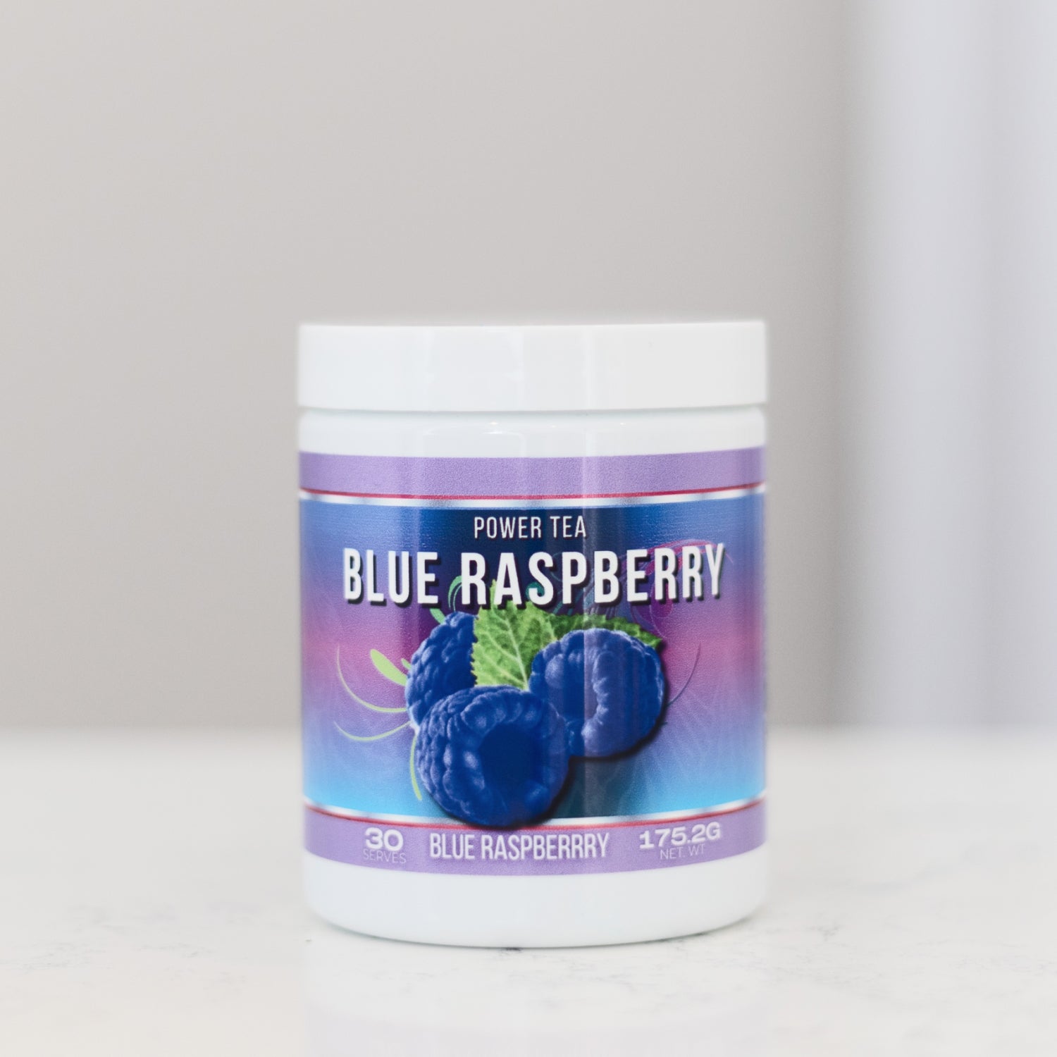 Power Tea Blue Raspberry Tub Net wt 175.2gm 30 serves – Power Tea Australia