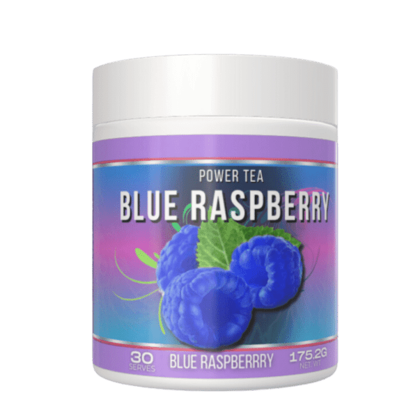 Power Tea Blue Raspberry Flavour 30 Serve Scoop and Go tub