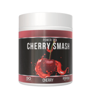 Power Tea Cherry Smash New Formula Cherry Flavour 30 Serve Scoop and Go tub